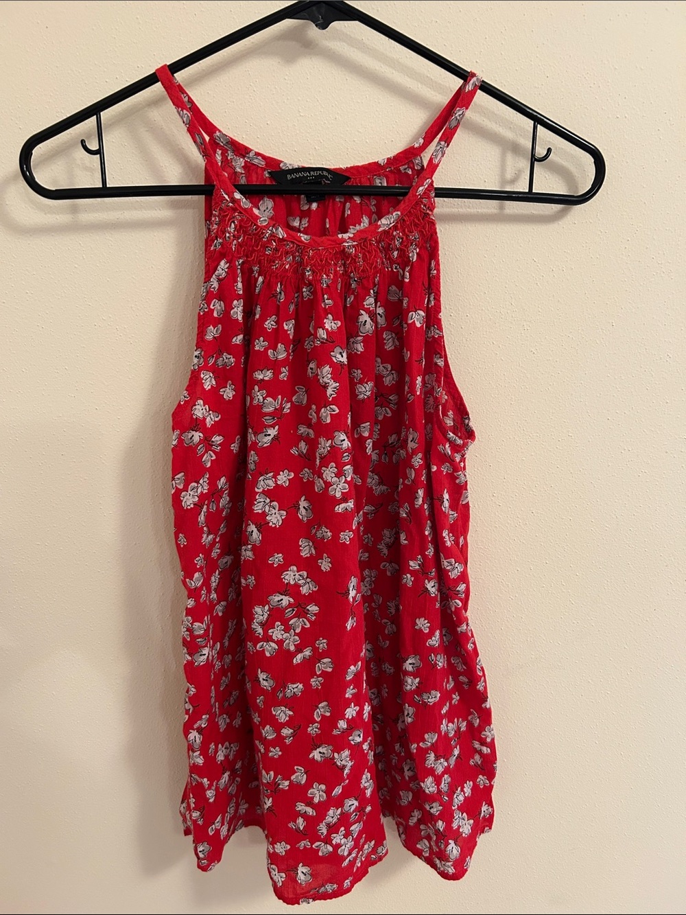 Banana Republic Red Floral Camisole Tank